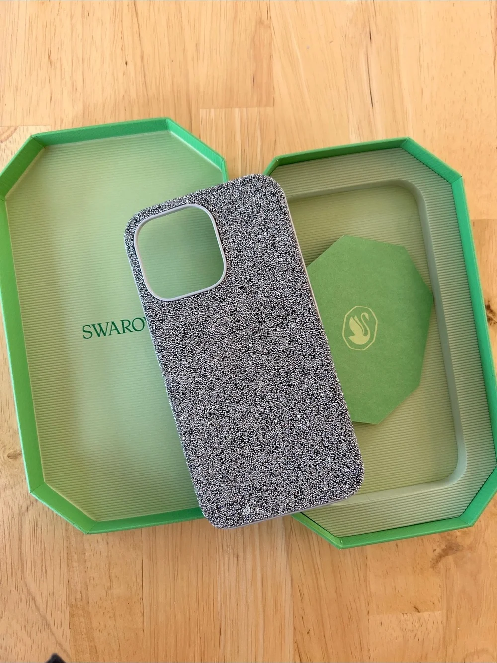 Swarovski Silver Sparkle Phone Case with Glitter Finish